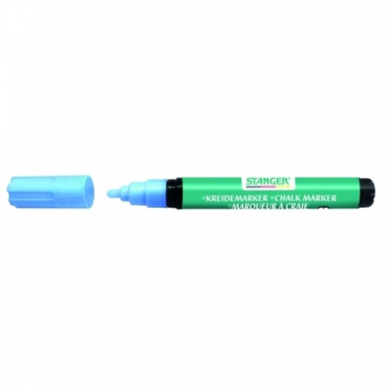 Picture of STANGER chalk MARKER, 3-5 mm, blue, Box 4 pcs. 620025