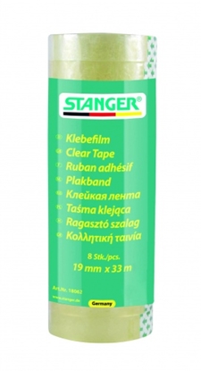 Изображение STANGER Clear Tape 19 mm x 33 m, 8 pcs. 18062