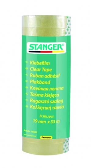 Picture of STANGER Clear Tape 19 mm x 33 m, 8 pcs. 18062