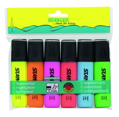 Attēls no STANGER highlighter, 1-5 mm, set 6 pcs 180008000