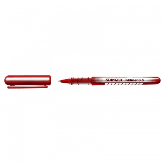 Изображение STANGER Rollerball Solid Inkliner 0.5 mm, red, Box 10 pcs. 7420003