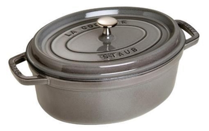 Picture of STAUB Oval cast iron pot 3.2l graphite