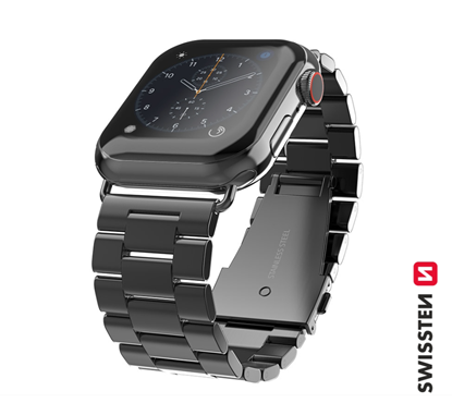 Picture of Swissten Metal Strap for Apple Watch 1/2/3/4/5/6/SE / 40 mm / 42 mm / Black