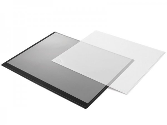 Picture of Table mat Forpus, 50x63cm, black with transparent cover Raised 1010-501