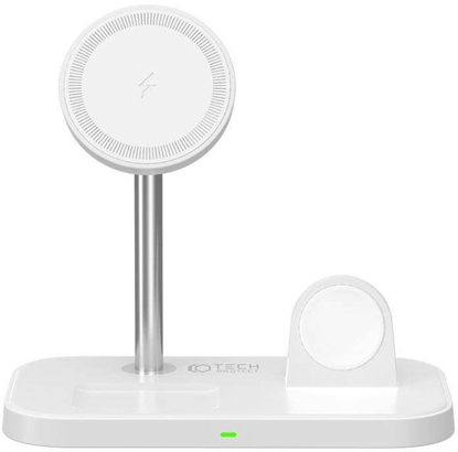 Attēls no Tech-protect wireless charger QI15W A22 3in1 Magnetic MagSafe, white