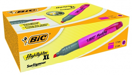 Picture of Textmarker BIC, 1.7-5.1 mm, Chisel tip, pink 1212-011 1 pcs.