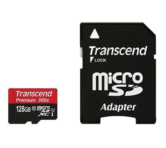 Picture of Transcend microSDXC        128GB Class 10 UHS-I 400x + SD Adapter