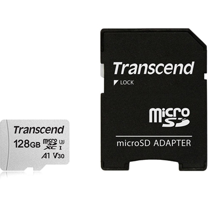 Изображение MEMORY MICRO SDXC 128GB W/ADAP/C10 TS128GUSD300S-A TRANSCEND