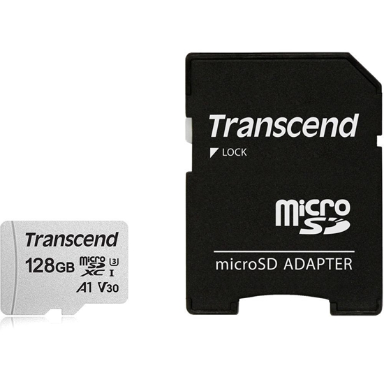 Изображение MEMORY MICRO SDXC 128GB W/ADAP/C10 TS128GUSD300S-A TRANSCEND