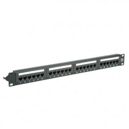 Picture of VALUE Cat.6a 19" Patch Panel, 24 Ports, UTP, black black
