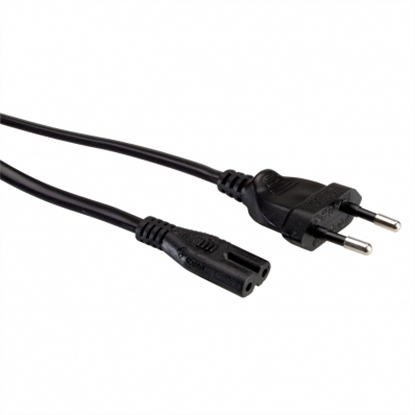 Picture of VALUE Euro Power Cable, 2-pin, black, 1 m