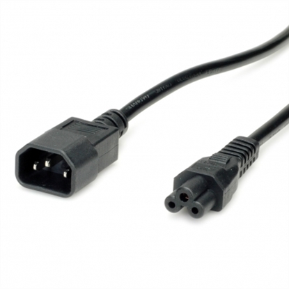 Attēls no VALUE Power Cable IEC320/C14 Male - C5 Female, black, 1.8 m