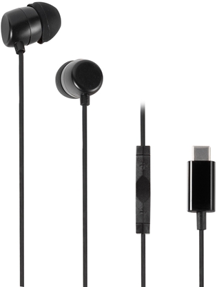Изображение Vivanco headset Stereo Earbuds USB-C, black (61752)