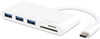 Изображение Vivanco USB hub USB-C + card reader, white (34295)