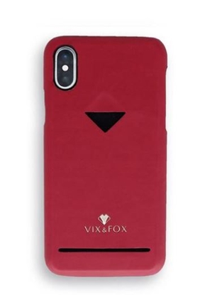 Изображение VixFox Card Slot Back Shell for Iphone X/XS ruby red