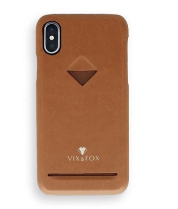 Изображение VixFox Card Slot Back Shell for Iphone XSMAX caramel brown