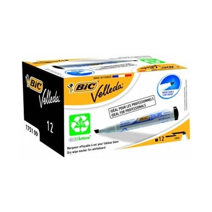 Attēls no Whiteboard Marker BIC Velleda, 3.7-5.5 mm Chisel tip, black 1 pcs.