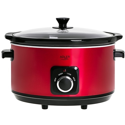 Picture of Adler | Slow cooker | AD 6413r | 290 W | 5.8 L | Number of programs 3 | Red