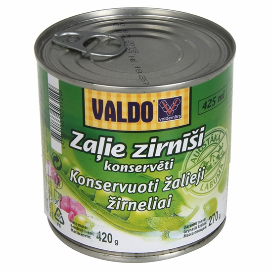 Picture of Zaļie zirnīši Valdo kons.425ml