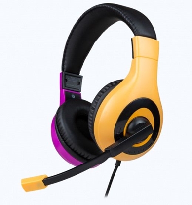Attēls no Žaidimų ausinės BIG BEN skirtos NINTENDO Switch, laidinės, su mikrofonu, Yellow+Purple