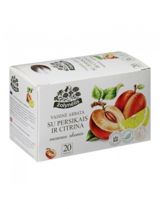 Attēls no Žolynėlis Fruit tea Summer taste with peach and lemon, 40g (2,5g x20)
