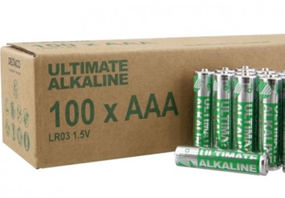 Attēls no AAA LR03 baterija 1.5V Deltaco Ultimate Alkaline iepakojumā 100 gb.