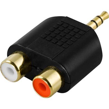 Picture of Adapteris DELTACO 3.5mm M - 2xRCA F / AA-25
