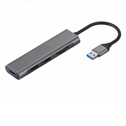 Picture of Adapteris USB 3.0 - 3 x USB 3.0, SD, TF