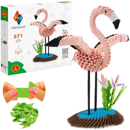 Picture of Alexander 3D origami kūrybinis rinkinys, flamingas