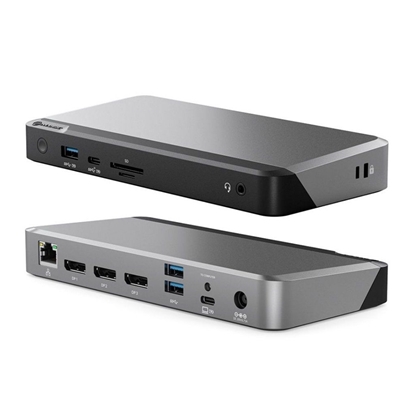 Picture of ALOGIC DUPRMX2-WW laptop dock/port replicator Wired USB 3.2 Gen 1 (3.1 Gen 1) Type-C Grey, Black