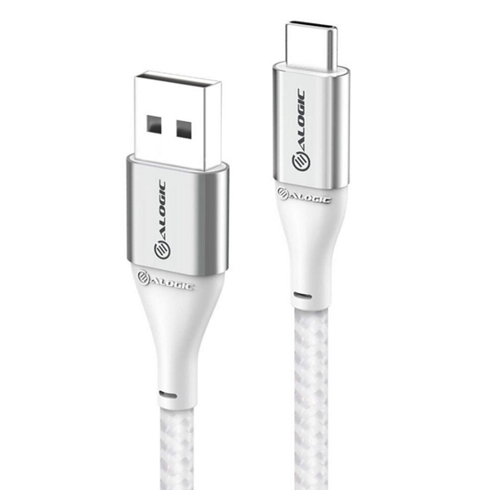 Изображение ALOGIC Super Ultra USB 2.0 USB-C to USB-A Cable - 3A/480Mbps - Silver - 1.5m