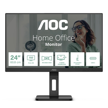 Attēls no AOC 24P3CV LED display 60.5 cm (23.8") 1920 x 1080 pixels Full HD Black