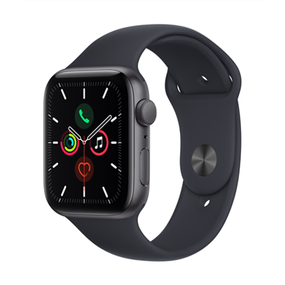 Изображение Apple Watch SE GPS, 44mm Space Grey Aluminium Case with Midnight Sport Band - Regular