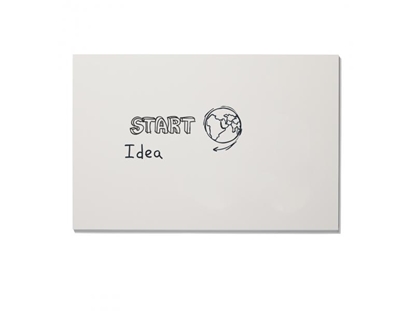 Attēls no Bezrāmja ,balta tāfele, lakota tērauda virsma 100x150 cm