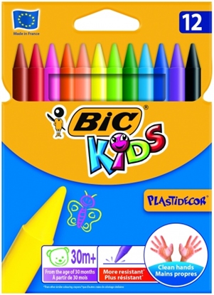 Attēls no Bic KREDKI WIECOWE BIC KIDS PLASTIDECOR PUDEKO 12 SZT - 920299
