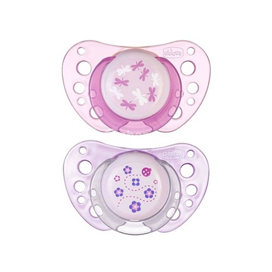 Picture of CHICCO lateksiniai čiulptukai PHYSIO AIR, 0-6 mėn.+, 2 vnt., rožiniai