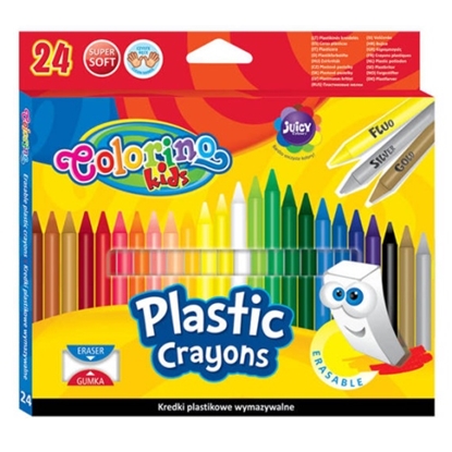Picture of Colorino Kids Erasable Plastic Crayons 24 colours