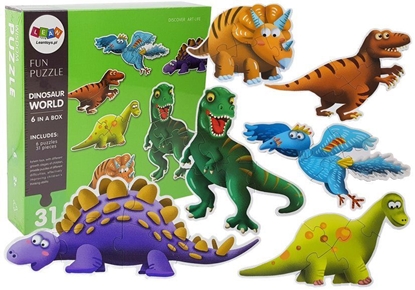 Attēls no Dėlionė "Dinozaurų pasaulis", 6 gyvūnai