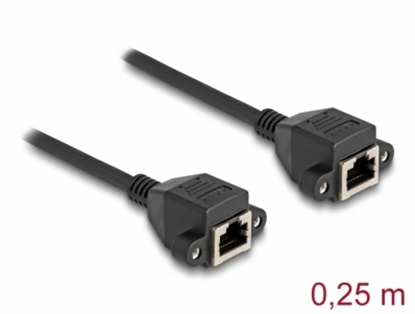 Изображение Delock RJ50 Extension Cable female to female S/FTP 0.25 m black