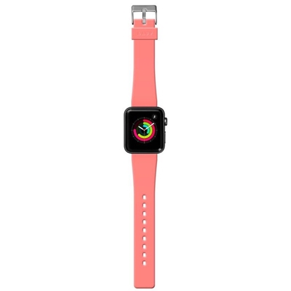 Attēls no Dirželis LAUT Active Apple išmaniajam laikrodžiui 42mm, silikoninis, koralų rausvos sp.