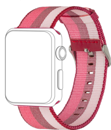 Attēls no Dirželis TOPP Apple išmaniajam laikrodžiui, 38/40mm, medžiaginis, rožinis