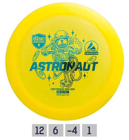 Изображение Discgolf Distance Driver PREMIUM ASTRONAUT 12/6/-4/1 Yellow