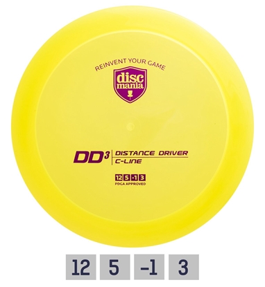 Picture of Diskgolfo diskas Distance Driver C-LINE DD3 Yellow