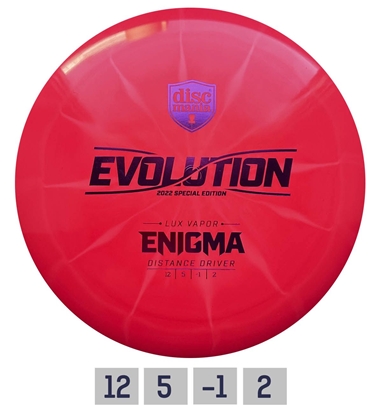Attēls no Diskgolfo diskas Distance Driver Lux Vapor ENIGMA Evolution Pink