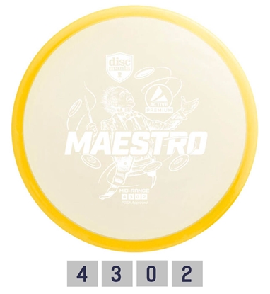 Picture of Diskgolfo diskas Midrange Driver MAESTRO Active Premium Yellow