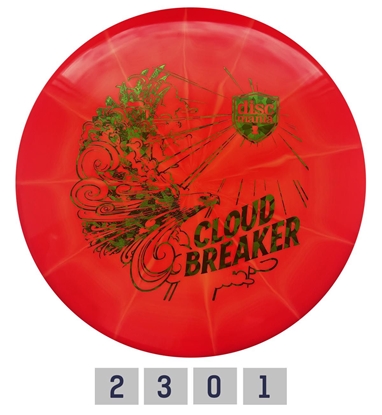 Attēls no Diskgolfo diskas Putter LUX VAPOR Cloud Breaker Red/White