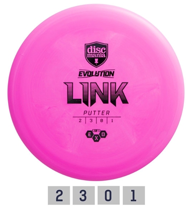 Изображение Diskgolfo diskas Putter SOFT EXO LINK Evolution Pink
