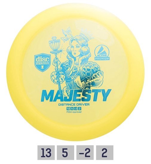 Picture of Diskgolfo diskas Distance Driver MAJESTY Active premium Yellow
