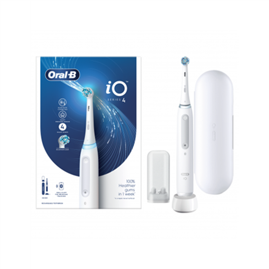 Picture of Elektrinis dantų šepetėlis Oral-B iO4 For adults Rechargeable Quite White
