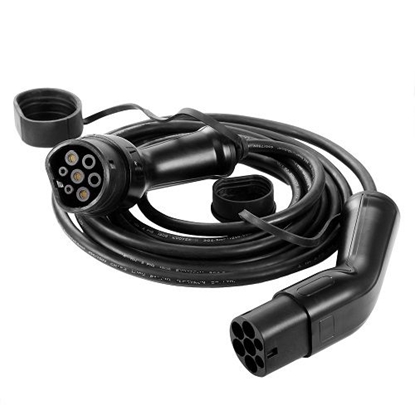 Изображение Elektromobilio įkrovimo kabelis HiSmart Type 2 - Type 2, 32A, 22kW, 3-fazė, 5m, (EV200023)